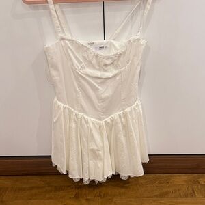 Ardene White Dress with Ruffles